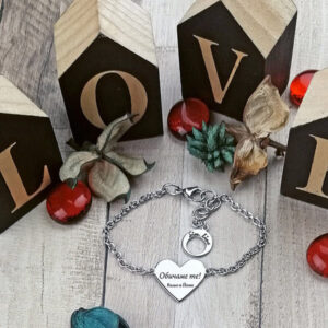 гравирана гривна сърце